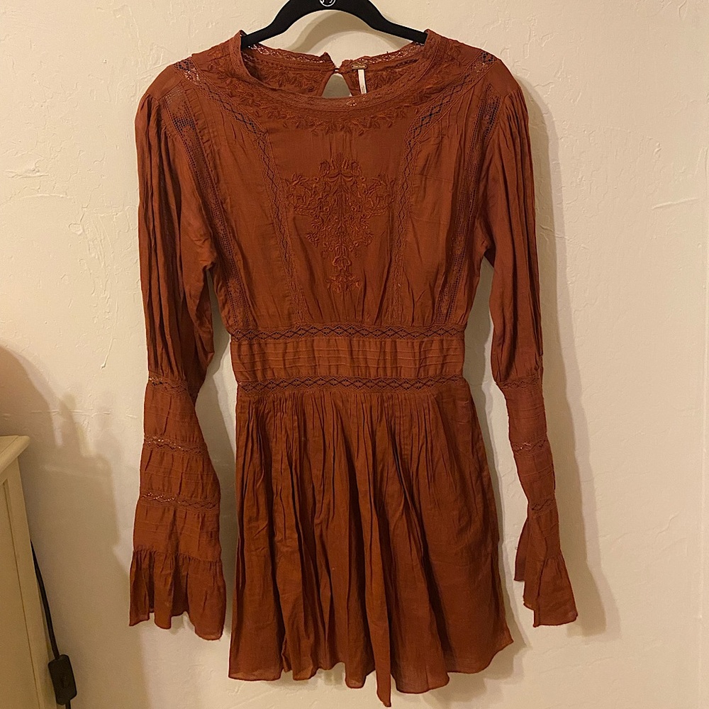 Free People burnt orange dress. Size 2.
